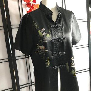 NWOT Hand Painted Lounge Wear - Black (size L)